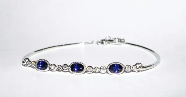 Sapphire and Diamond Bangle