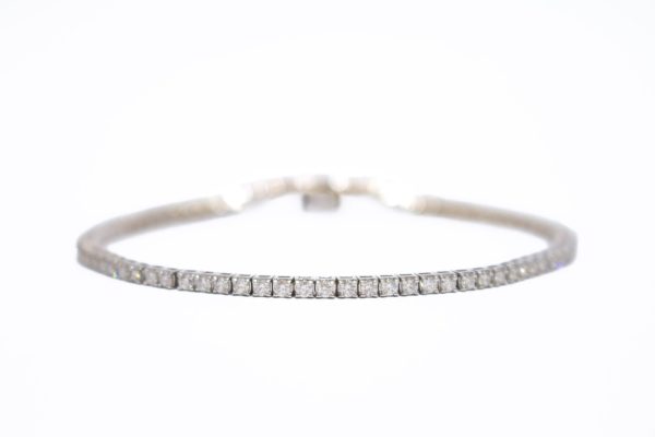 White Gold Traditional Tennis Bracelet